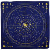 Pânză pentru Citirea Tarotului Zodiac, 75x75 cm, pentru etalări tarot și altar