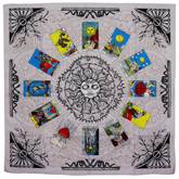 Pânză pentru Citirea Tarotului Arborele Vieții, 75x75 cm, pentru etalări tarot și altar