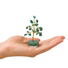 Copăcel din cristale cu Aventurin Verde – Arborele Vieții (aprox. 6 cm)