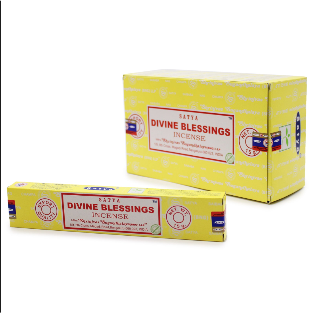 Bețișoare Parfumate Naturale Satya - Binecuvântare Divină , 15 g, aprox 15 bucăți