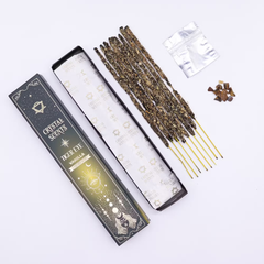 Bețișoare Parfumate cu Cristal Ochi de Tigru – Vanilie (10 buc + Cristal)