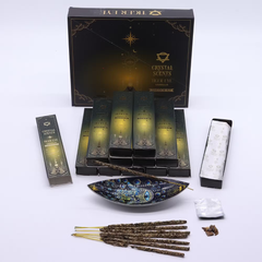 Bețișoare Parfumate cu Cristal Ochi de Tigru – Vanilie (10 buc + Cristal)