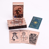 Cărți de Tarot Faze Lunare cu folie Rose Gold, 78 cărți, cu broșură explicativă inclusă
