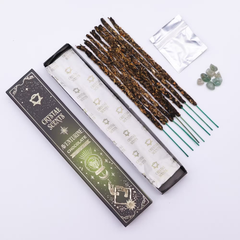 Bețișoare Parfumate cu Cristal de Aventurin – Ciocolată (10 buc + Cristal)