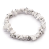 Brățară elastică din chipsuri naturale de Jasp Alb – pentru calm, claritate și echilibru