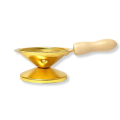 Cățuie aurie din metal pentru tămâiat