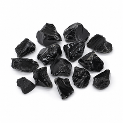 Cristal Brut Obsidian Negru Mediu pentru protecție, împământare și claritate interioară