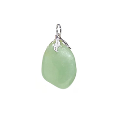 Pandantiv din aventurin verde natural, pentru noroc și prosperitate (1,5–3 cm)