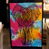 Pânză de perete Elefant pentru meditație, din bumbac, 78x112 cm