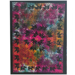 Pânză de perete Elefant Mandala pentru meditație, din bumbac, 78x112 cm