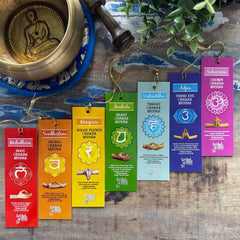 Bețișoare parfumate Tribal 7 Chakra rulate manual cu carte de mesaj spirituală pentru echilibrare energetică