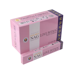 Bețișoare parfumate naturale, Golden Nag Poțiune de dragoste, 15g, aprox 15 bucăți