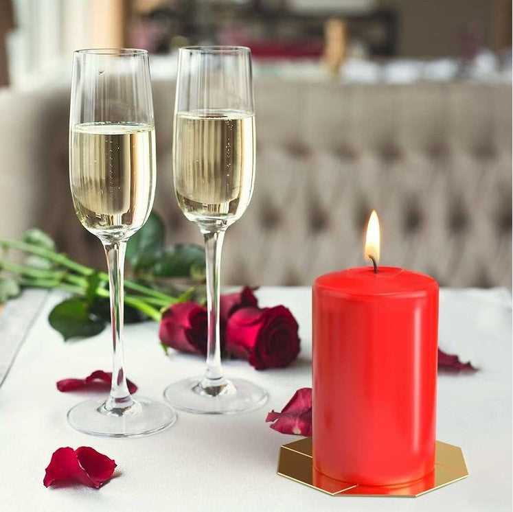 Lumânări cilindru roșii decorative 50x100mm din parafină pentru sărbători și decorațiuni casă elegante
