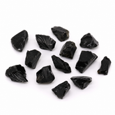 Cristal Brut Obsidian Negru Mic pentru protecție, împământare și claritate interioară