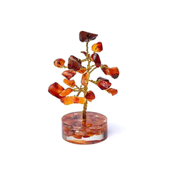 Copăcel din cristale cu Carneol – Arborele Vieții pentru curaj, vitalitate și creativitate (aprox 6 cm)