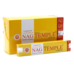 Bețișoare Parfumate Naturale Golden Nag - Temple, 15g, aprox 15 bucăți