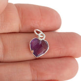 Pandantiv placat cu argint - piatră semiprețioasă naturală Ametist