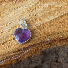 Pandantiv placat cu argint - piatră semiprețioasă naturală Ametist