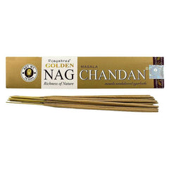 Bețișoare parfumate naturale, Golden Nag Chandan, 15 g, aprox 15 bucăți