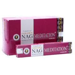 Bețișoare parfumate naturale, Golden Nag Meditation, 15 g, aprox 15 bucăți