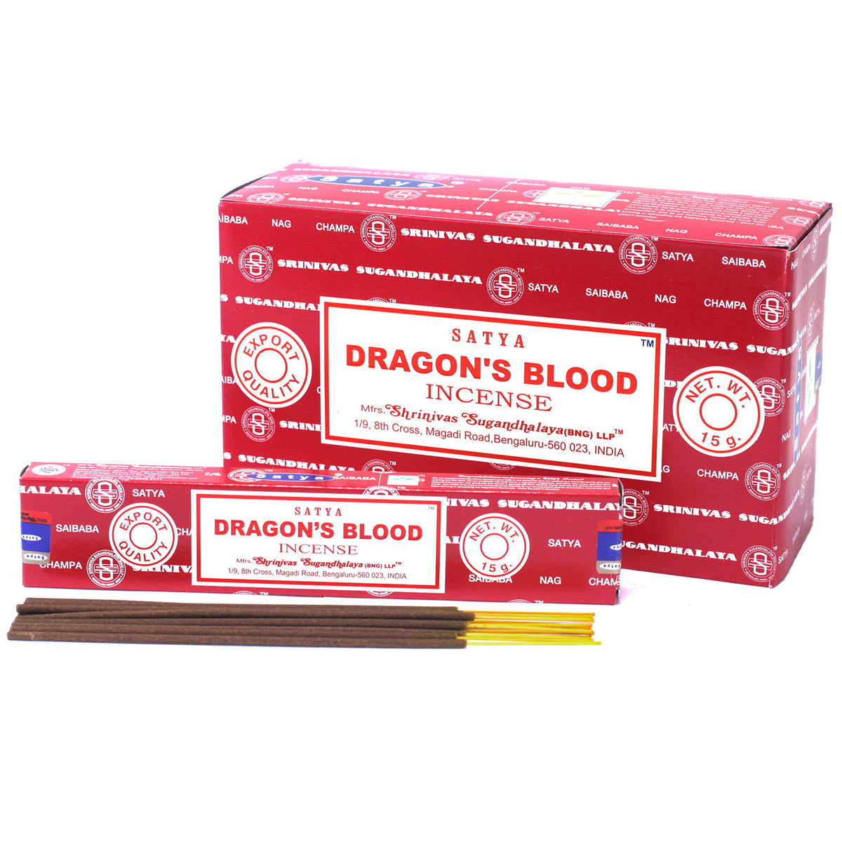 Bețișoare Parfumate Satya - Dragon Blood, 15g, 15 bucati