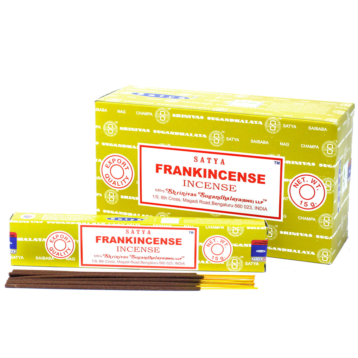 Bețișoare Parfumate Satya - Tămâie, 15g, 15 bucati