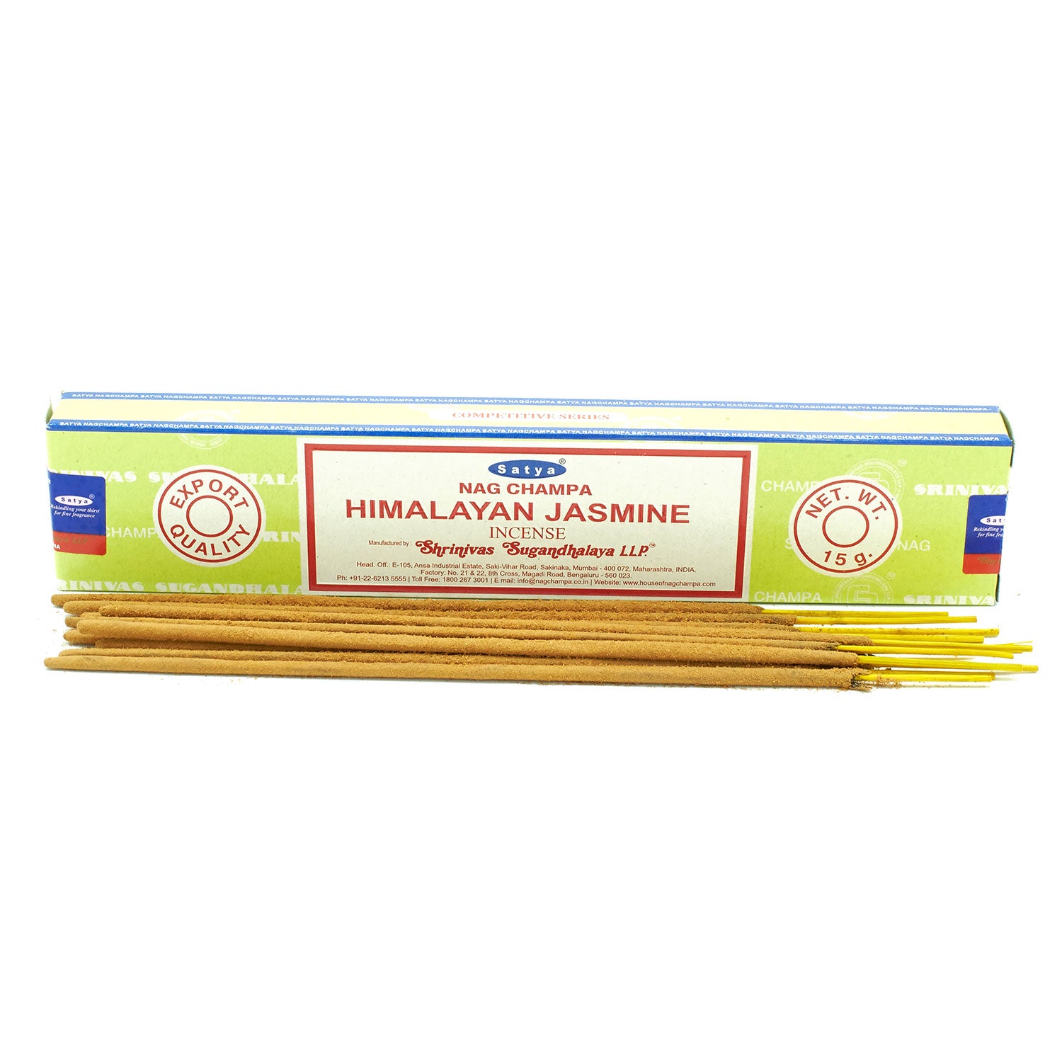 Bețișoare Parfumate Satya - Iasomie de Himalaya, 15g, 15 bucati