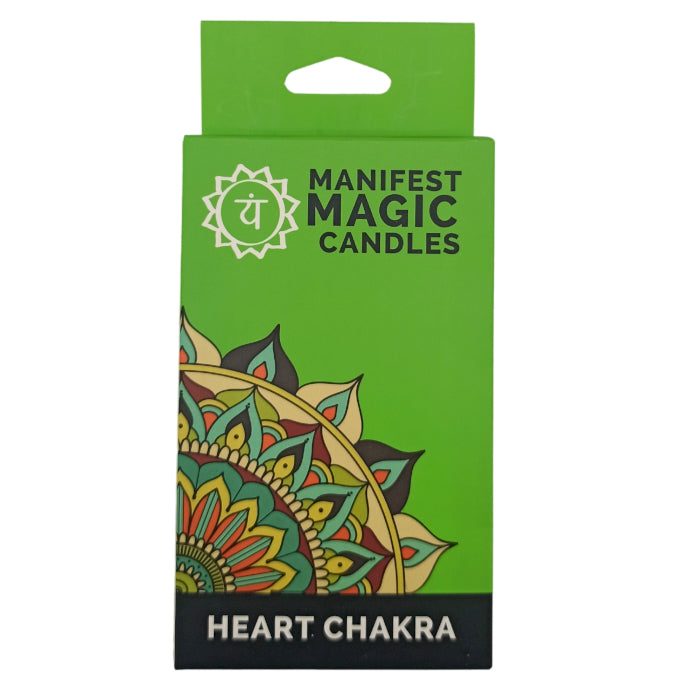 Lumânări Magice Ezoterice (pachet de 12) - Verde - Chakra Inimii