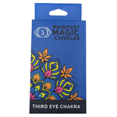 Lumânări Magice Ezoterice (pachet de 12) - Albastru Închis - Chakra al Treilea Ochi