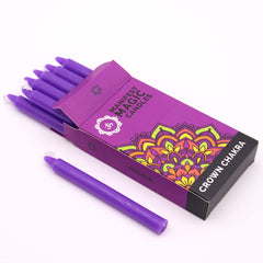 Lumânări Magice Ezoterice (pachet de 12) - Violet - Chakra Coroanei