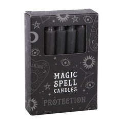 Set 12 Lumânări Negre pentru Ritualuri de Protecție