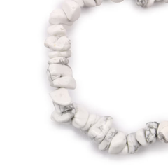 Brățară elastică din chipsuri naturale de Jasp Alb – pentru calm, claritate și echilibru