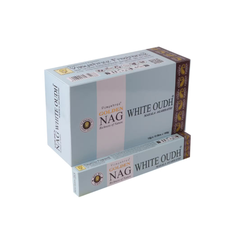 Bețișoare parfumate naturale Golden Nag –&nbsp;Oudh Alb, 15 g, aprox 15 bucăți