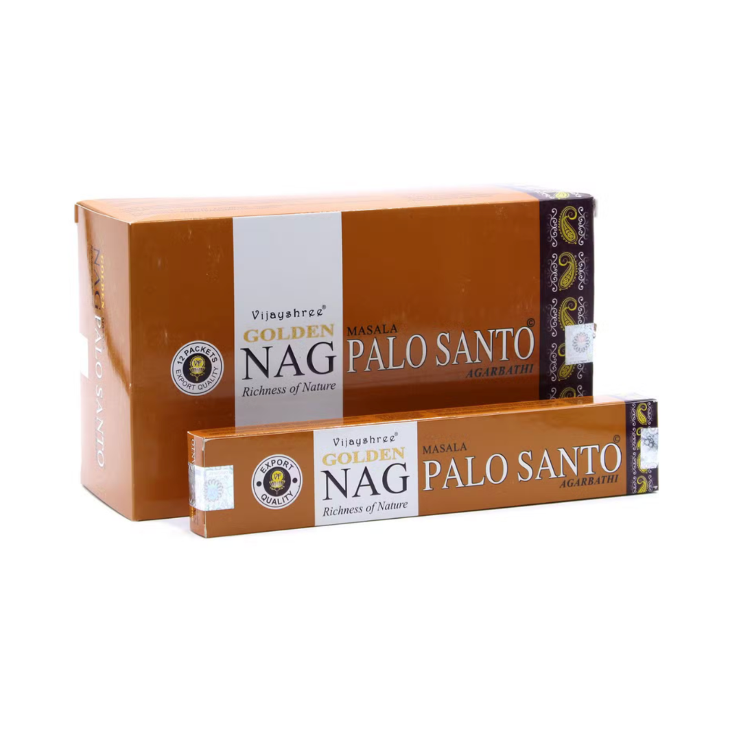 Bețișoare parfumate naturale Golden Nag –&nbsp;Palo Santo, 15 g, aprox 15 bucăți