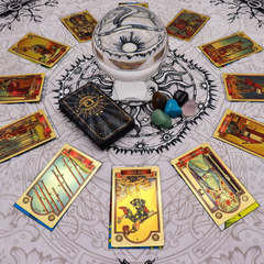 Pânză pentru Citirea Tarotului Arborele Vieții, 75x75 cm, pentru etalări tarot și altar