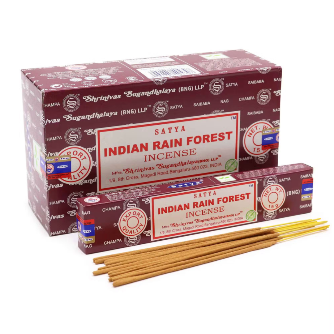 Bețișoare parfumate naturale, Satya Pădure Tropicală Indiană, 15 g, aprox 15 bucăți