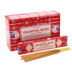 Bețișoare parfumate naturale, Satya Fericire Cerească, 15 g, aprox 15 bucăți
