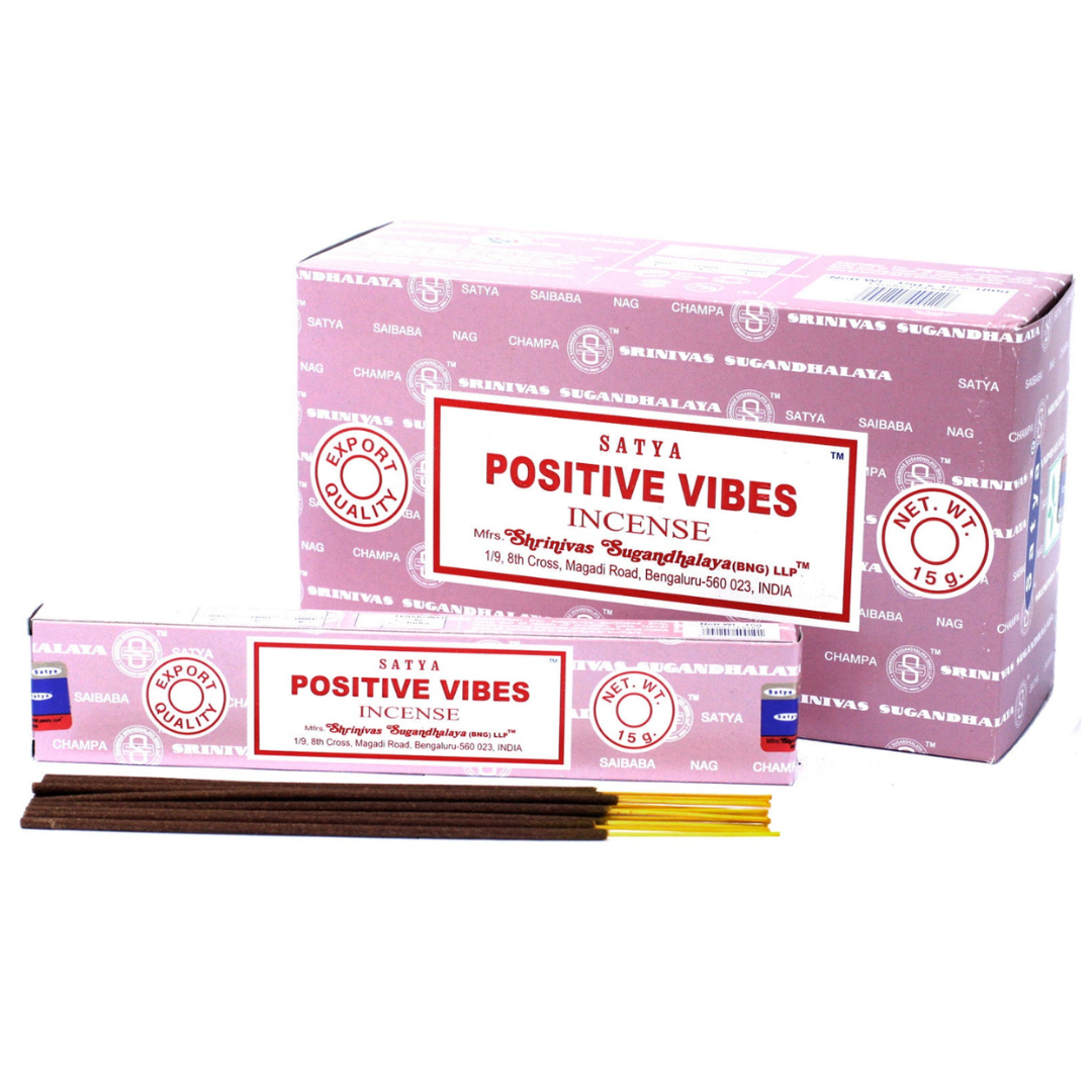 Bețișoare parfumate naturale, Satya Positive Vibes, 15 g, aprox 15 bucăți