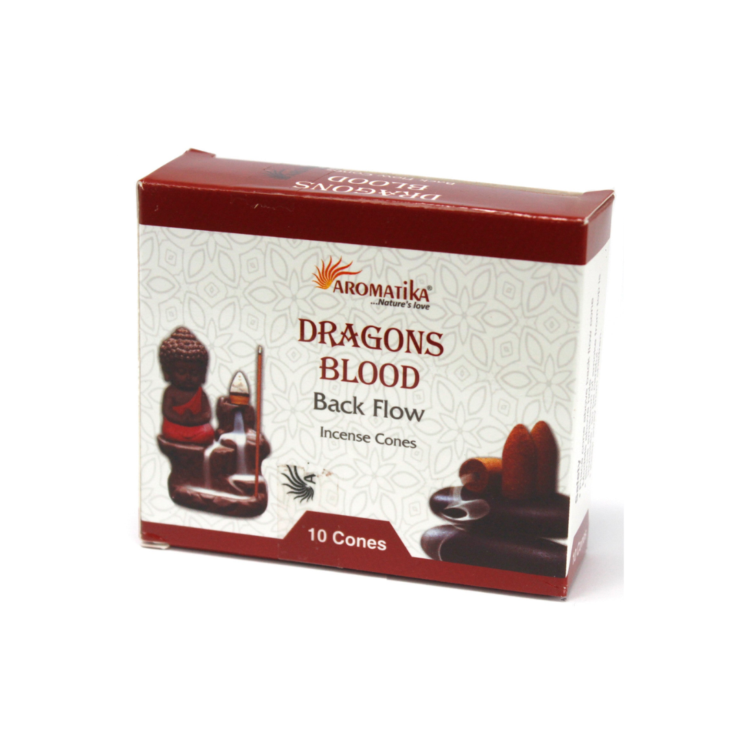 10 conuri parfumate backflow Sânge de Dragon