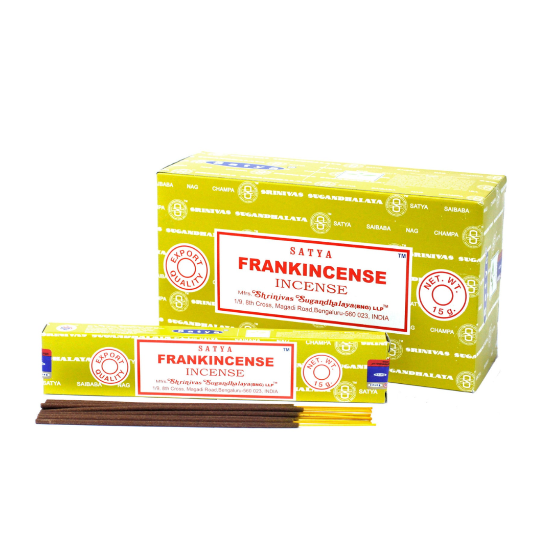 Bețișoare parfumate naturale Satya – Tămâie, 15 g, aprox 15 bucăți