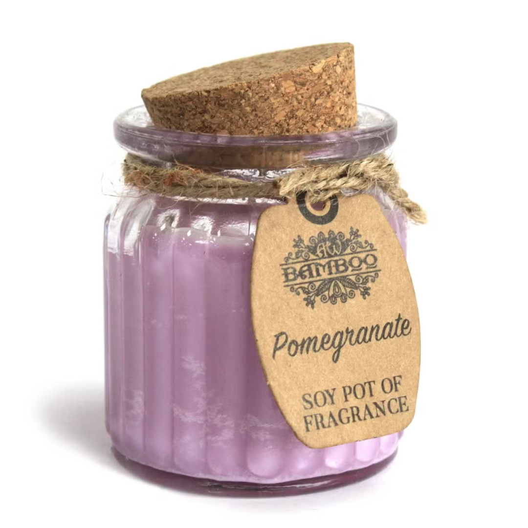 Lumânare parfumată din soia cu aromă de rodie