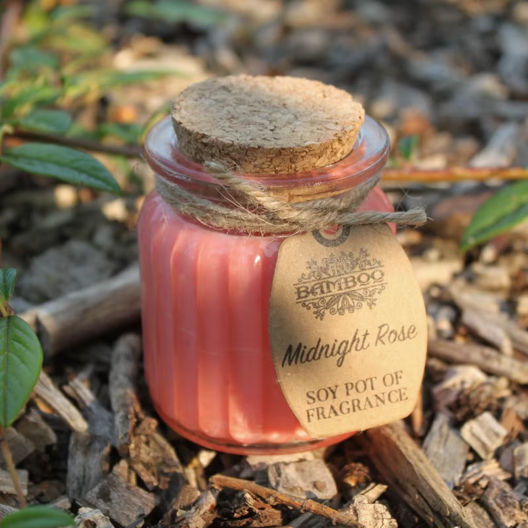 Lumânare parfumată din soia cu aromă de trandafir
