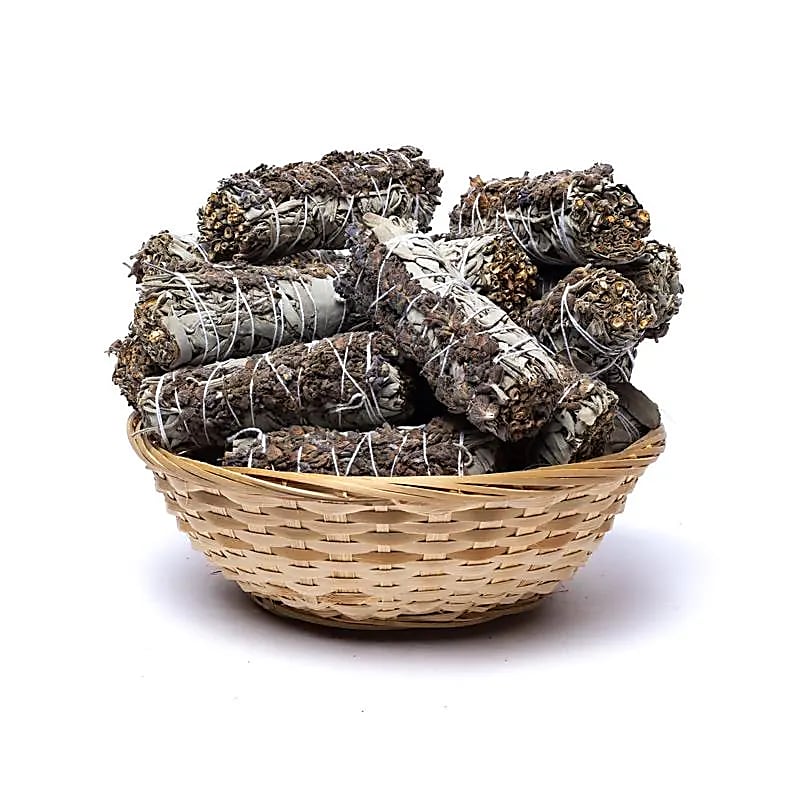 Mănunchi de salvie albă cu lavandă pentru fumigații (aprox. 11 cm)