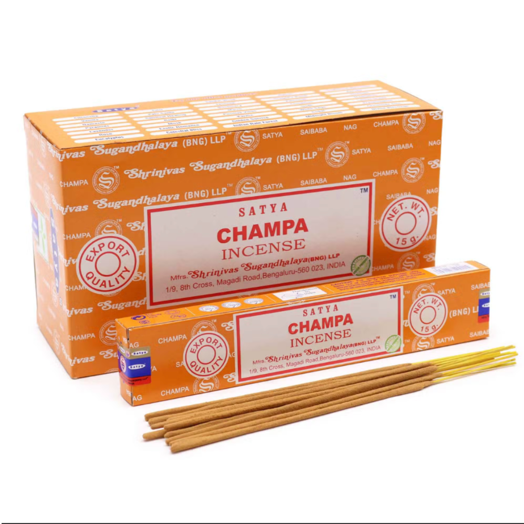 Bețișoare parfumate naturale, Satya Champa, 15 g, aprox 15 bucăți