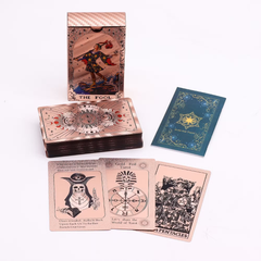 Cărți de Tarot Faze Lunare cu folie Rose Gold, 78 cărți, cu broșură explicativă inclusă