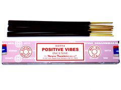 Cutie bețișoare parfumate Satya Positive Vibes 15g, tămâie naturală indiană cu aromă florală pentru energie pozitivă și meditație