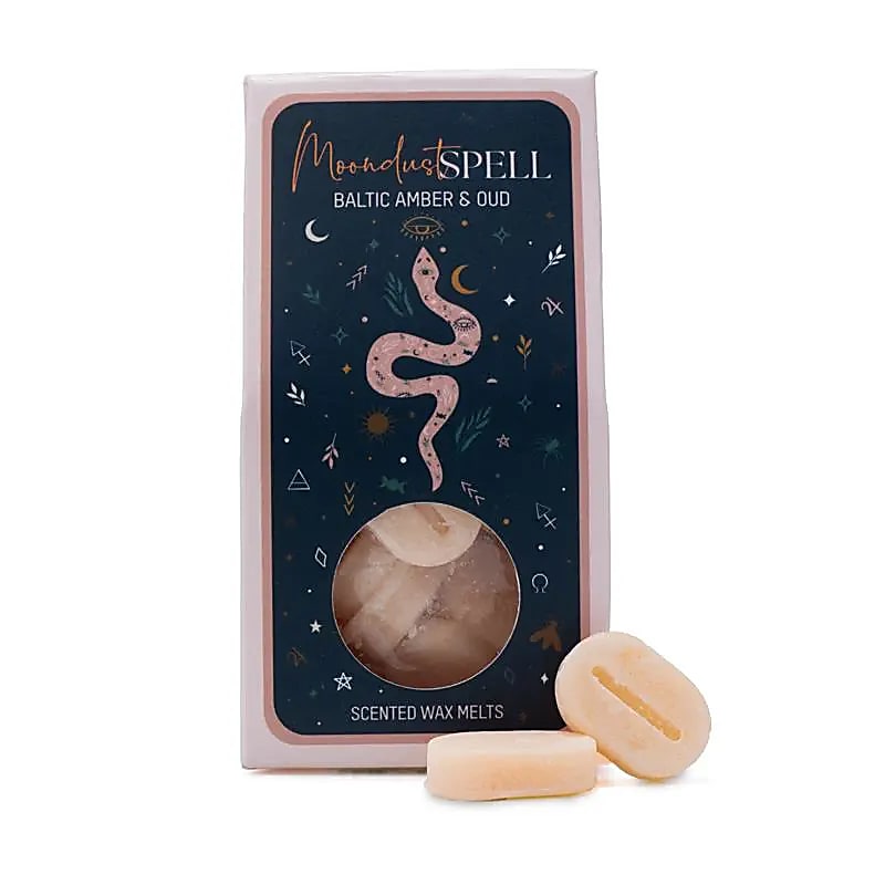Ceară parfumată pentru topit „Moondust Spell”, cu aromă de ambră baltică și oudh (40 g)