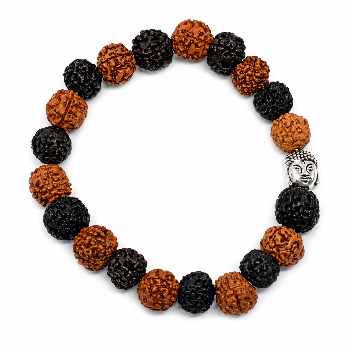 Brățară Rudraksha Buddha Mala Mix -  pentru protecție, meditație și echilibru emoțional