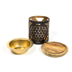 Difuzor aromaterapie Floarea Vieții, cu lumânare inclusă, pentru uleiuri esențiale