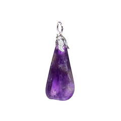 Pandantiv din ametist natural violet închis, pentru protecție energetică, echilibru emoțional (1,5–3 cm)